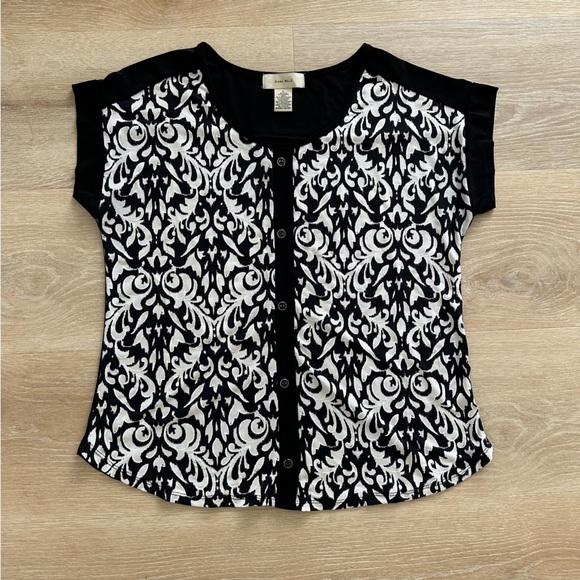 Diana‎ Belle Floral Print Blouse L Feminine Casual Boho Chic Fashion Top - Picture 1 of 6